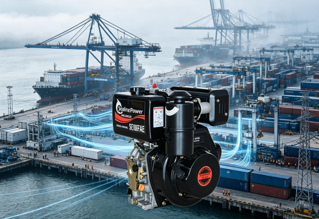 Maritime Port Crane Power